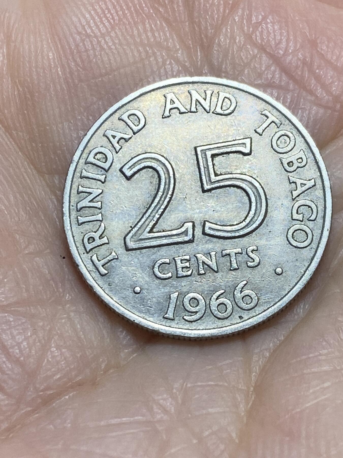 2025年第一百一十六场(总第一百四十二场）外国好品散币(免佣金) 特立尼达和多巴哥🇹🇹1966年25分(第一套)