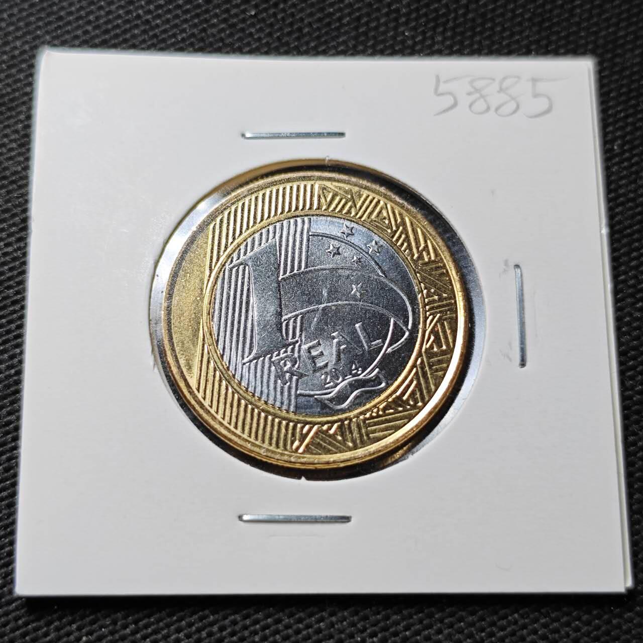 KK钱币收藏小铺  第358场  2月预留时间 周末发货  2016巴西奥运纪念币1瑞尔