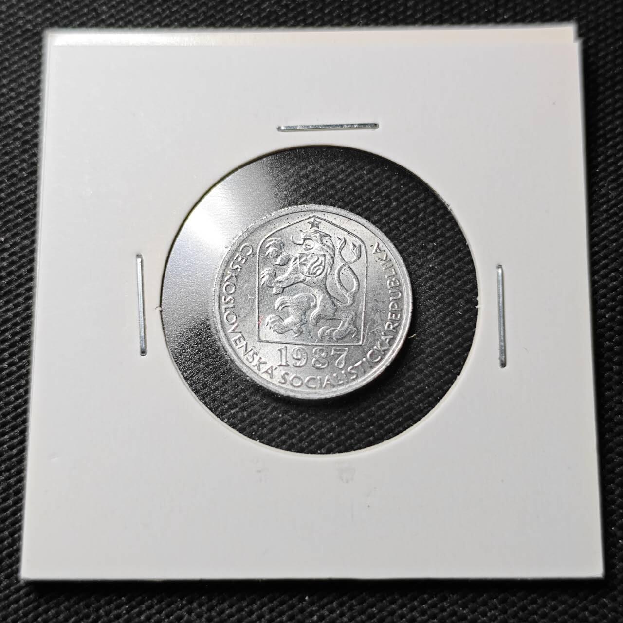 KK钱币收藏小铺  第358场  2月预留时间 周末发货  1987捷克斯洛伐克10赫勒 好品