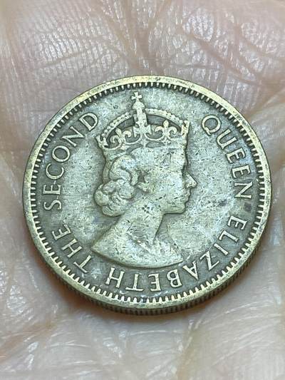 2025年第一百一十七场(总第一百四十三场）外国好品散币(免佣金) 英属加勒比领地1956年5分(伊丽莎白二世青年带冠)