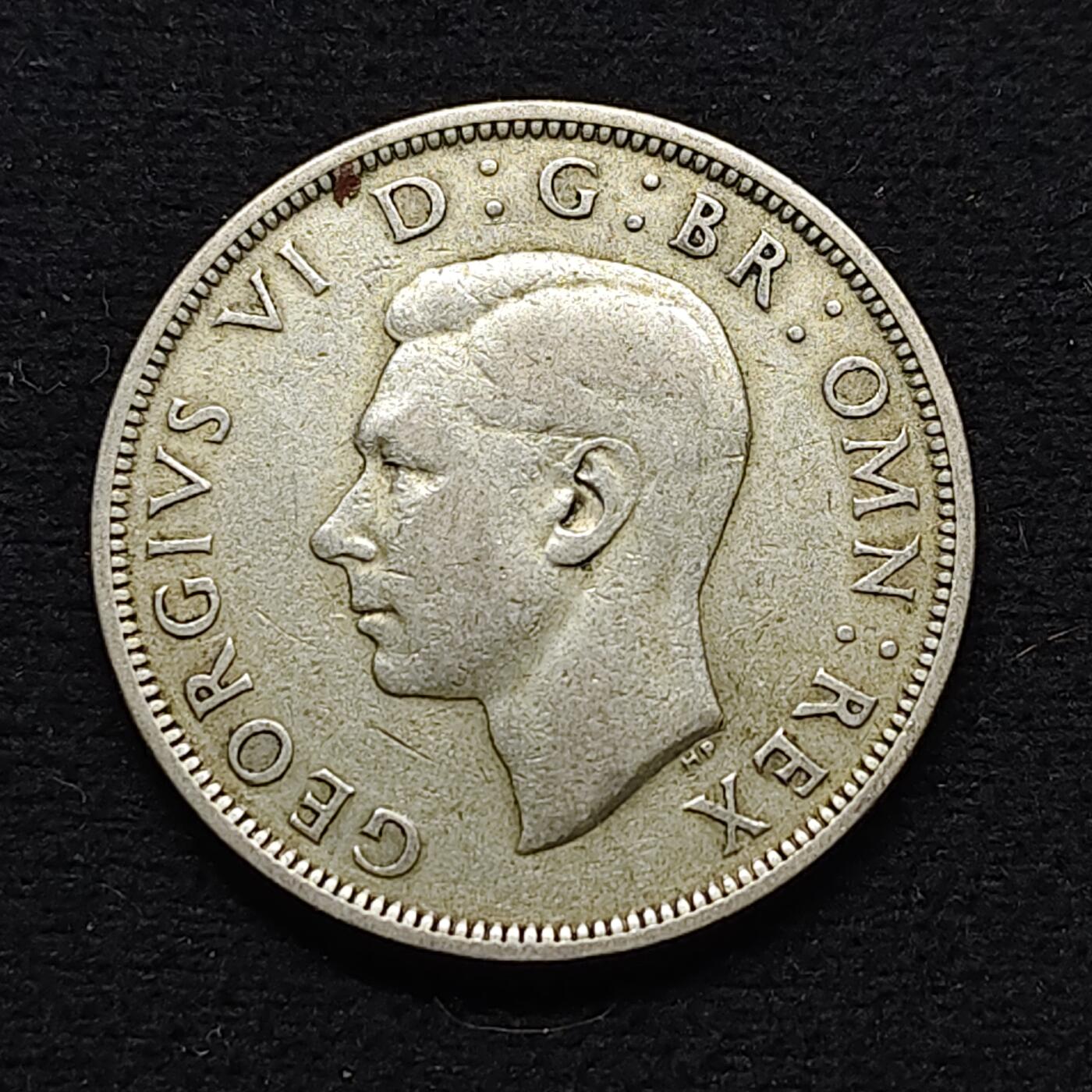 【全场包邮】纯粹捡漏拍472场（免费代拍第9场） 英国1945年乔治六世半克朗银币