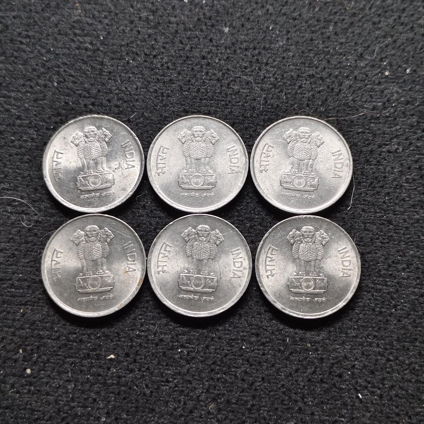 【全场包邮】纯粹捡漏拍472场（免费代拍第9场） 印度1988年10派沙原光好品6枚一组