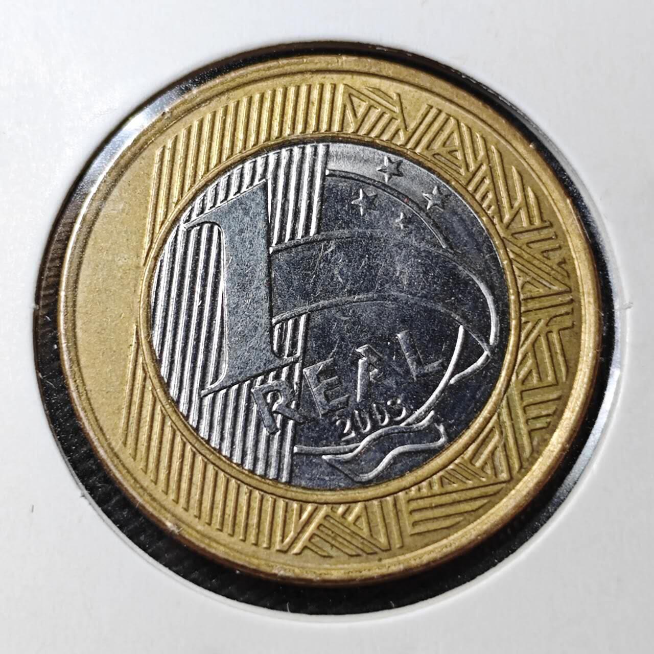 KK钱币收藏小铺  第358场  2月预留时间 周末发货  2005巴西1瑞尔双色币