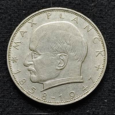 【全场包邮】纯粹捡漏拍472场（免费代拍第9场） - 德国联邦德国1961年马克斯·普朗克2马克