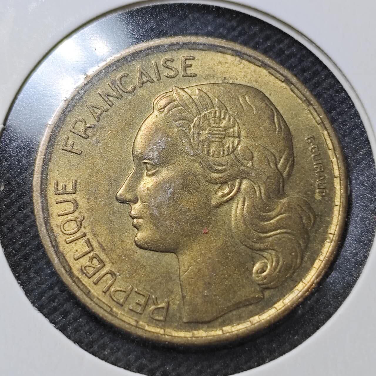 KK钱币收藏小铺  第359场  2月预留时间 周末发货 1952法国20法郎 