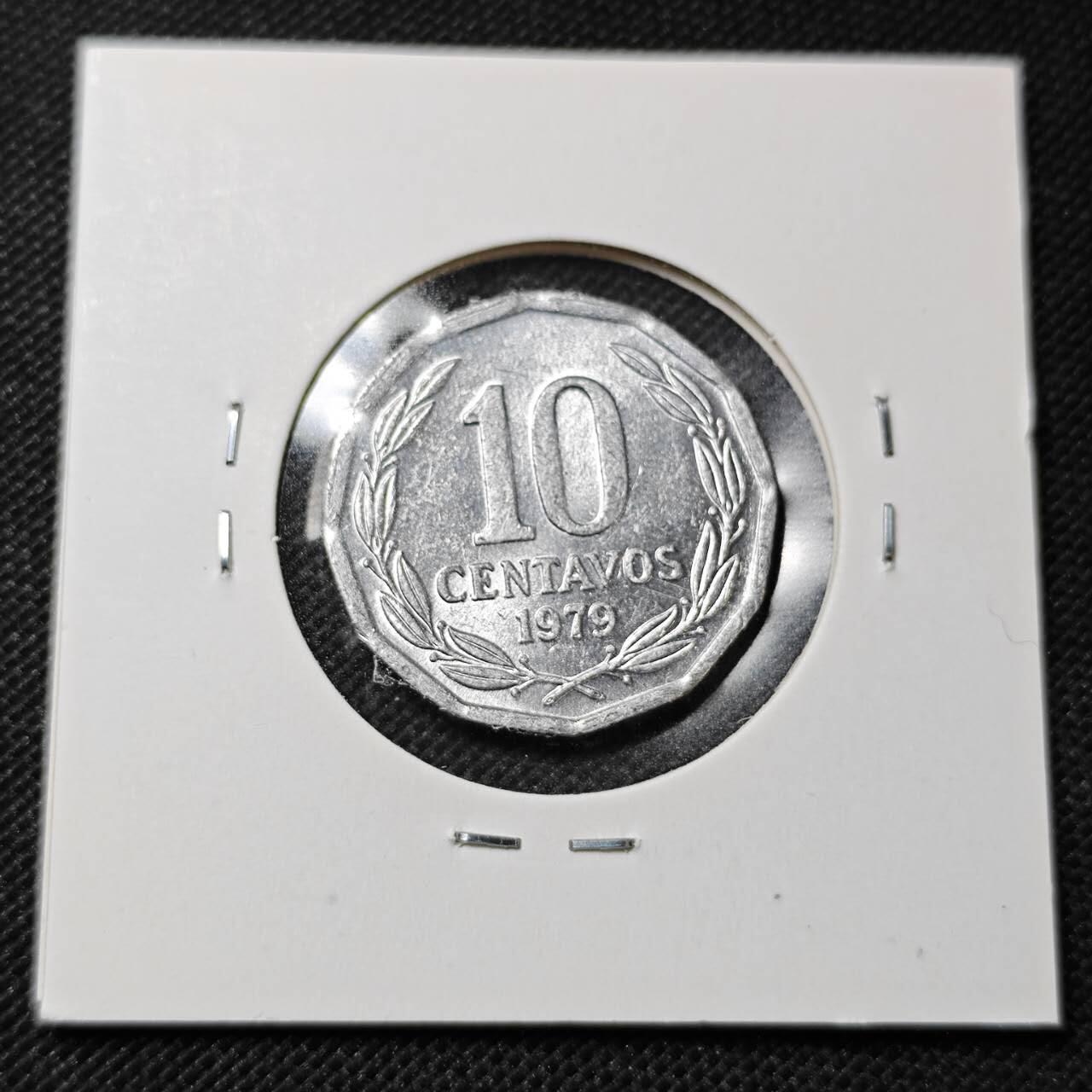 KK钱币收藏小铺  第359场  2月预留时间 周末发货  1979智利10分