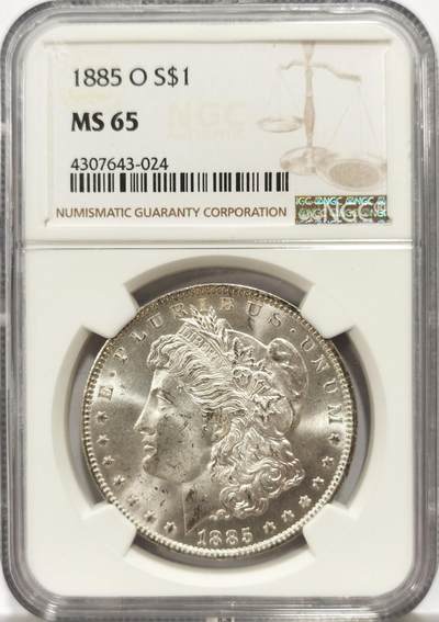 博洋堂世界钱币拍卖第144期（全场包邮） - NGC MS65 美国1885 O摩根
