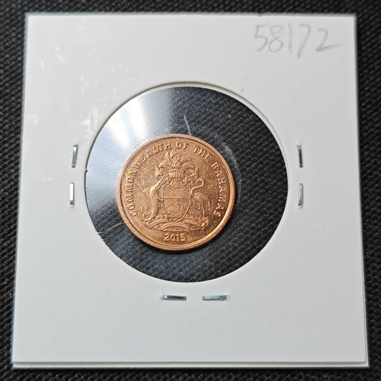 KK钱币收藏小铺  第358场  2月预留时间 周末发货  2015巴哈马1分