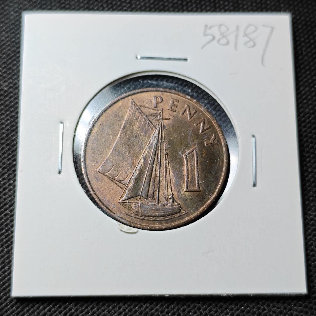 KK钱币收藏小铺  第358场  2月预留时间 周末发货  1966英属冈比亚1便士铜币