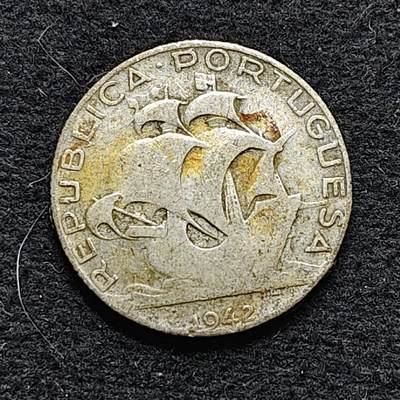 【全场包邮】纯粹捡漏拍472场（免费代拍第9场） - 葡萄牙1942年2.5埃斯库多帆船银币