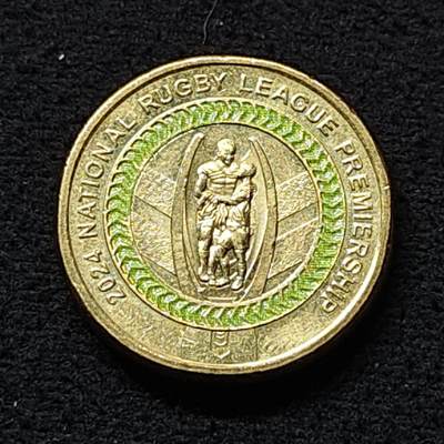 【全场包邮】纯粹捡漏拍472场（免费代拍第9场） - 澳大利亚2024年2元国家男子橄榄球联盟彩色纪念币