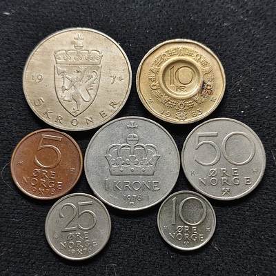 【全场包邮】纯粹捡漏拍472场（免费代拍第9场） - 挪威各年份7枚套币