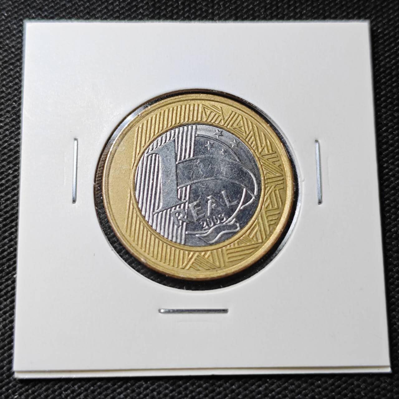 KK钱币收藏小铺  第358场  2月预留时间 周末发货  2005巴西1瑞尔双色币