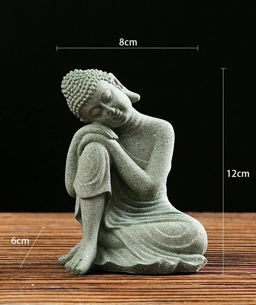 听雨轩（八） 青砂石佛摆件 沉思