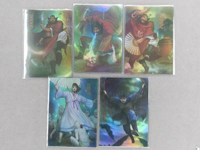 龙虎卡牌第六一场 （无佣金，单场满200元包邮，欢迎送拍） - 彩闪5张全 大圣卡通 钟馗传奇一套