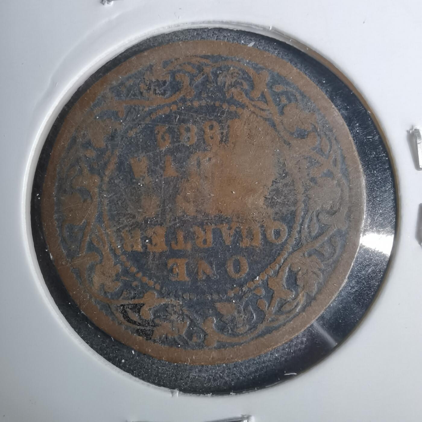 沼泽如烟--第883场 英属印度1882年四分之一安娜