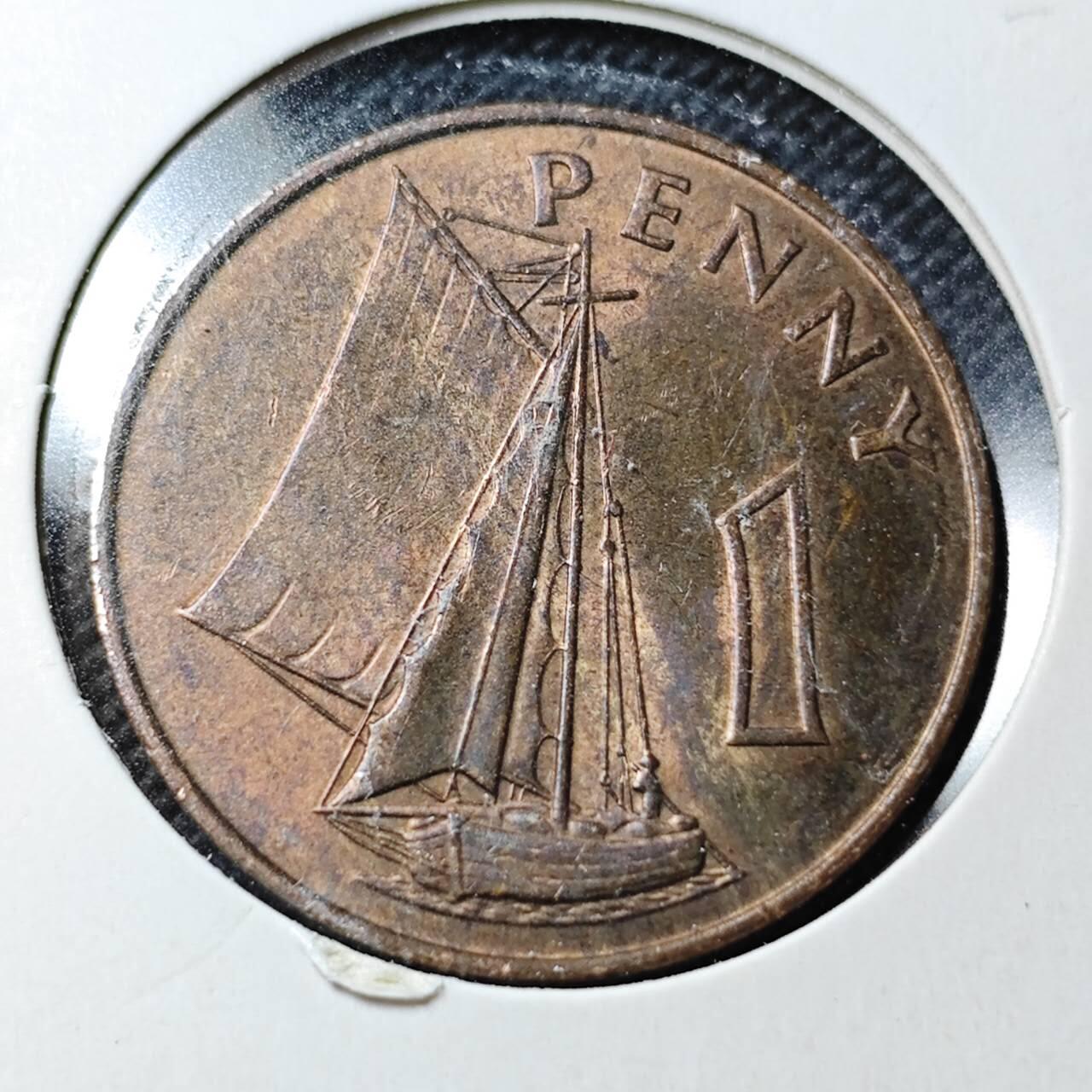 KK钱币收藏小铺  第358场  2月预留时间 周末发货  1966英属冈比亚1便士铜币