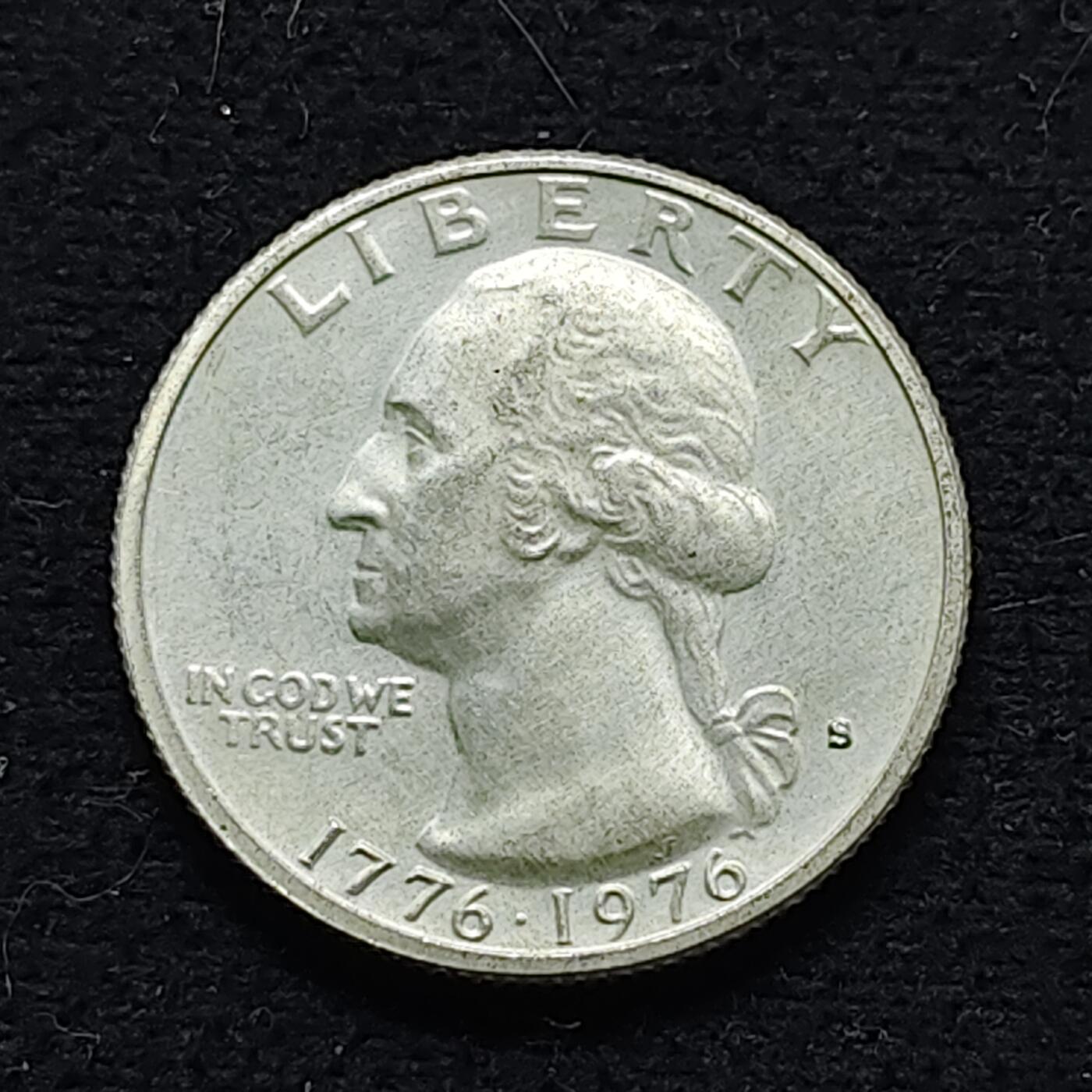 【全场包邮】纯粹捡漏拍472场（免费代拍第9场） 美国1976年10分独立200周年纪念银币