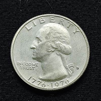 【全场包邮】纯粹捡漏拍472场（免费代拍第9场） - 美国1976年10分独立200周年纪念银币