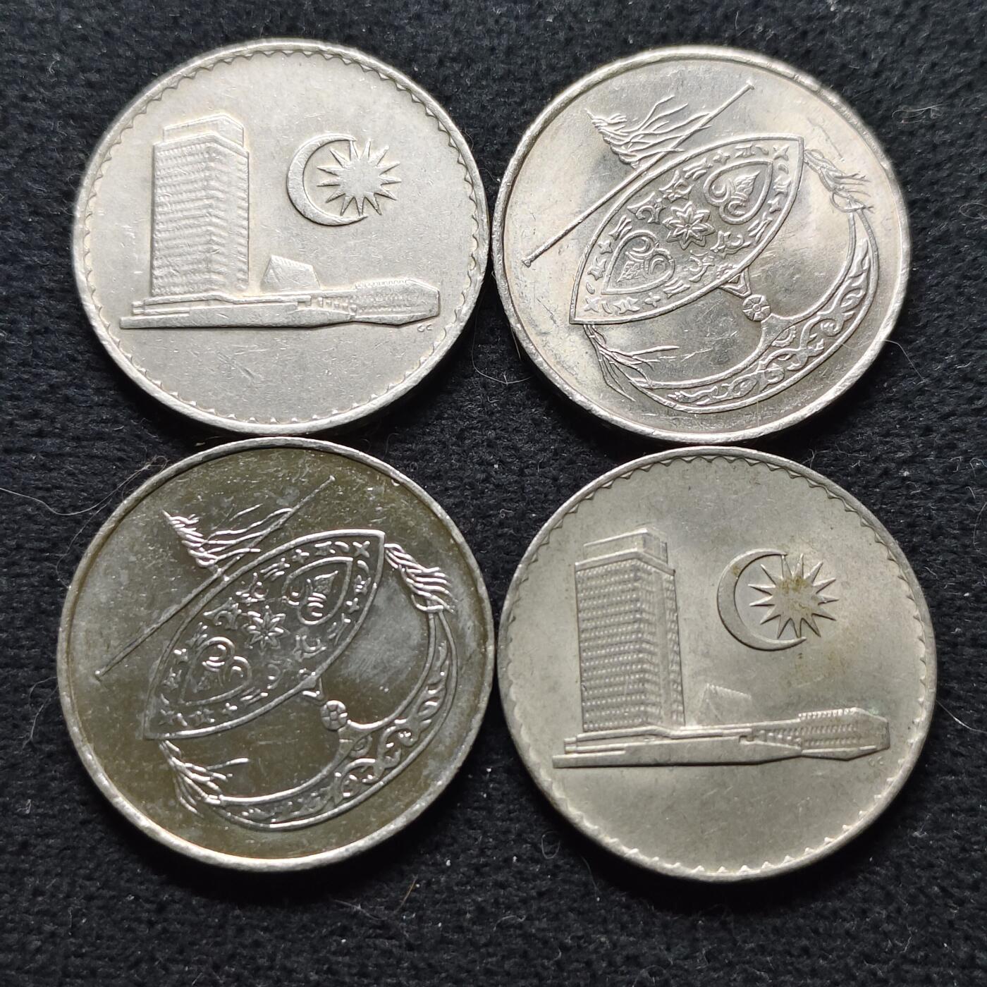 【全场包邮】纯粹捡漏拍472场（免费代拍第9场） 马来西亚各年份不同版本50分4枚一组