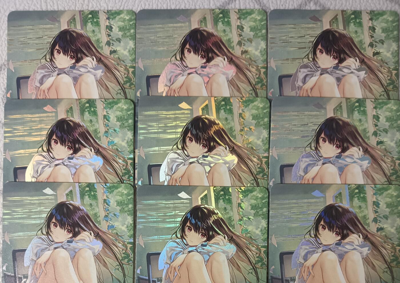 花开卡拍第44期（10月26号周日截拍，品控勿拍!!!拍品不寄存，运费5元，自制卡难免瑕疵，可能存在轻微撞角爆边等出厂瑕疵，品控介意勿拍！） 碧蓝航线 卡牌 9张彩闪
