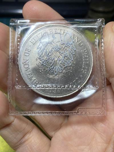 2025年第一百一十七场(总第一百四十三场）外国好品散币(免佣金) - 英国🇬🇧1972年25便士(伊丽莎白二世和菲利普亲王25周年银婚纪念币)