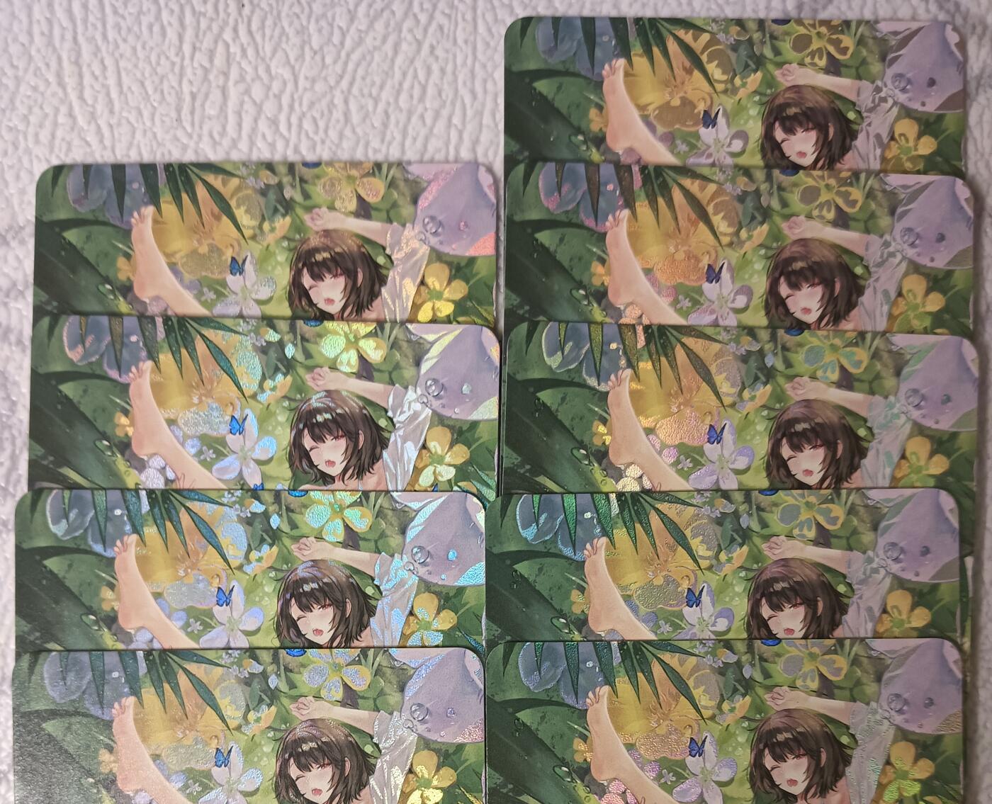 花开卡拍第44期（10月26号周日截拍，品控勿拍!!!拍品不寄存，运费5元，自制卡难免瑕疵，可能存在轻微撞角爆边等出厂瑕疵，品控介意勿拍！） 碧蓝航线  卡牌 9张彩闪