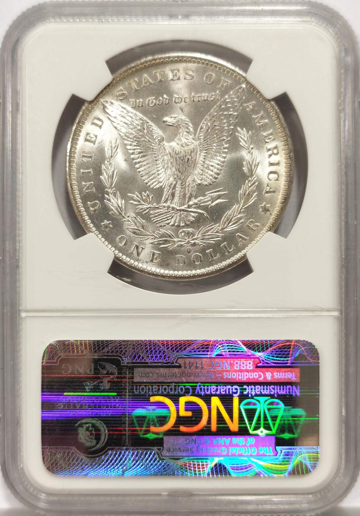 博洋堂世界钱币拍卖第144期（全场包邮） NGC MS65 美国1884 O摩根