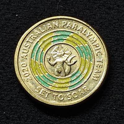 【全场包邮】纯粹捡漏拍472场（免费代拍第9场） - 澳大利亚2020年2元东京奥运会蜥蜴里兹（2000年悉尼残奥会吉祥物）彩色纪念币