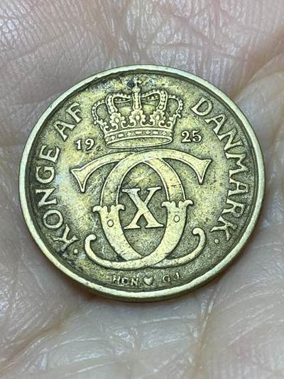 2025年第一百一十七场(总第一百四十三场）外国好品散币(免佣金) 丹麦🇩🇰1925年1/2克朗(克里斯蒂安十世，HCN; GJ版)