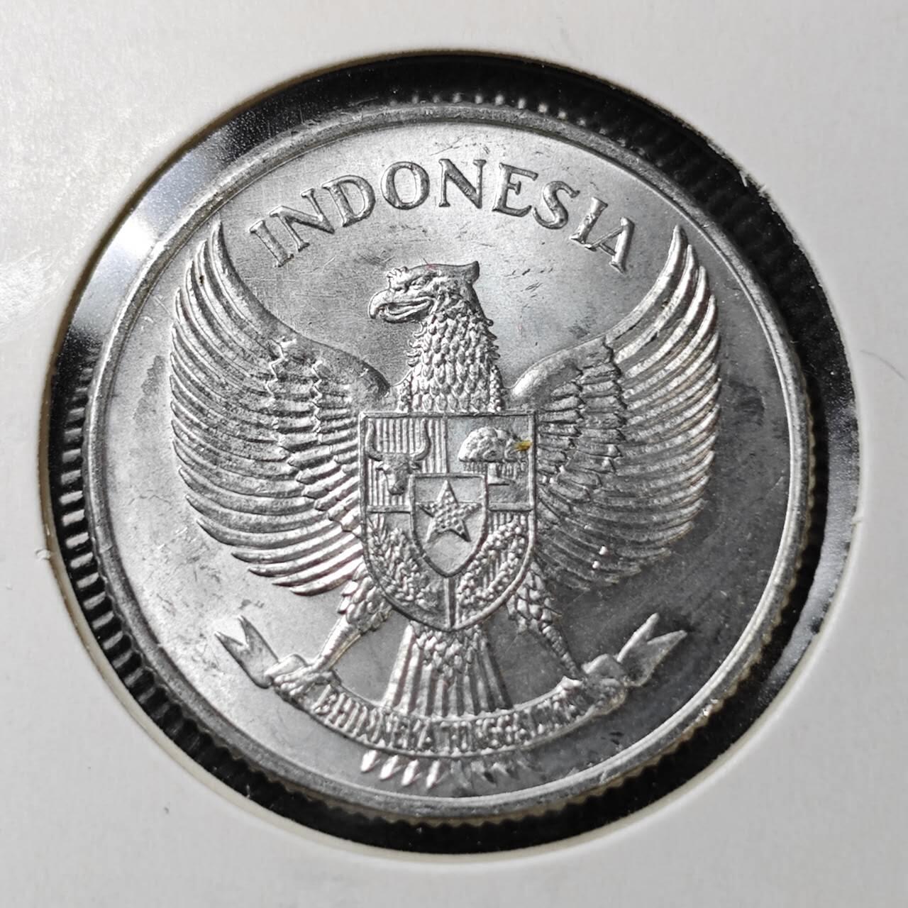 KK钱币收藏小铺  第358场  2月预留时间 周末发货  1955印度尼西亚25派沙 好品