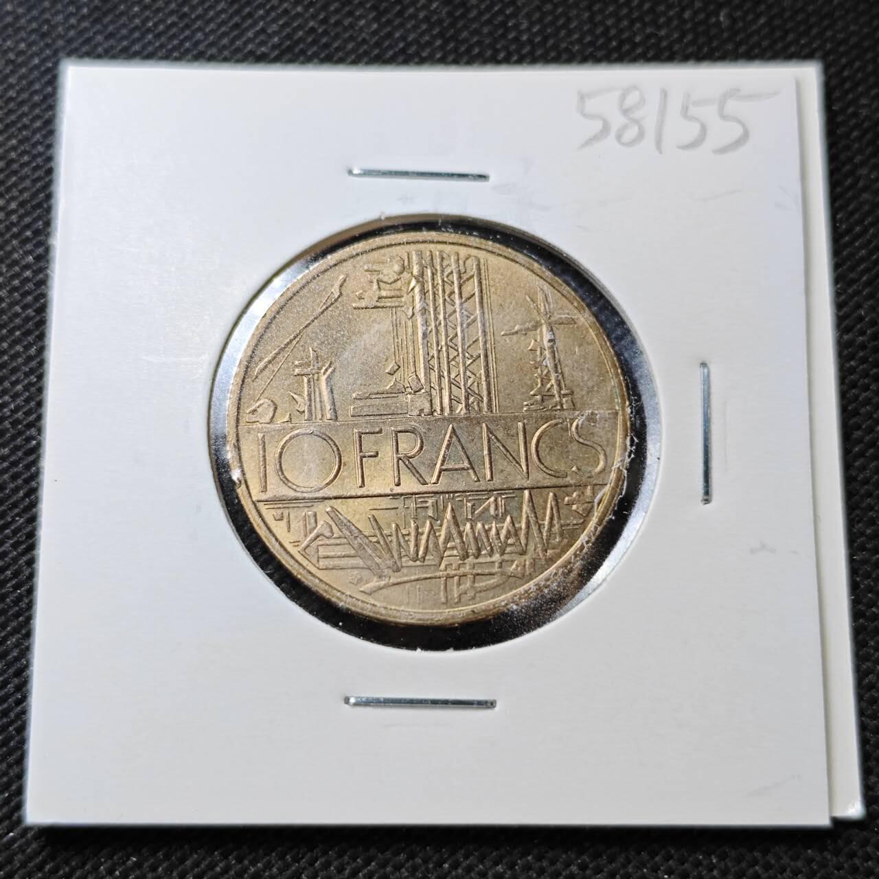 KK钱币收藏小铺  第358场  2月预留时间 周末发货  法国10法郎 好品