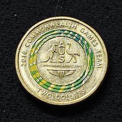 【全场包邮】纯粹捡漏拍472场（免费代拍第9场） - 澳大利亚2018年2元黄金海岸英联邦运动会彩色纪念币