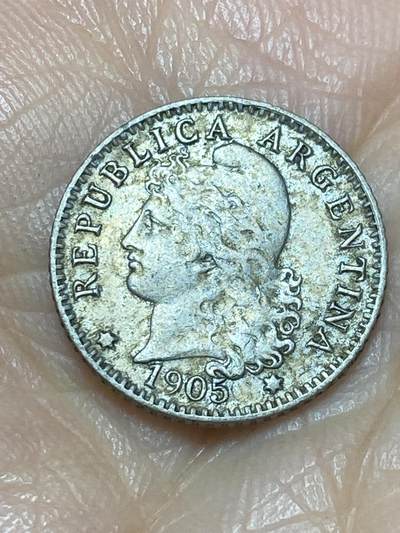 2025年第一百一十七场(总第一百四十三场）外国好品散币(免佣金) 阿根廷🇦🇷1905年5分