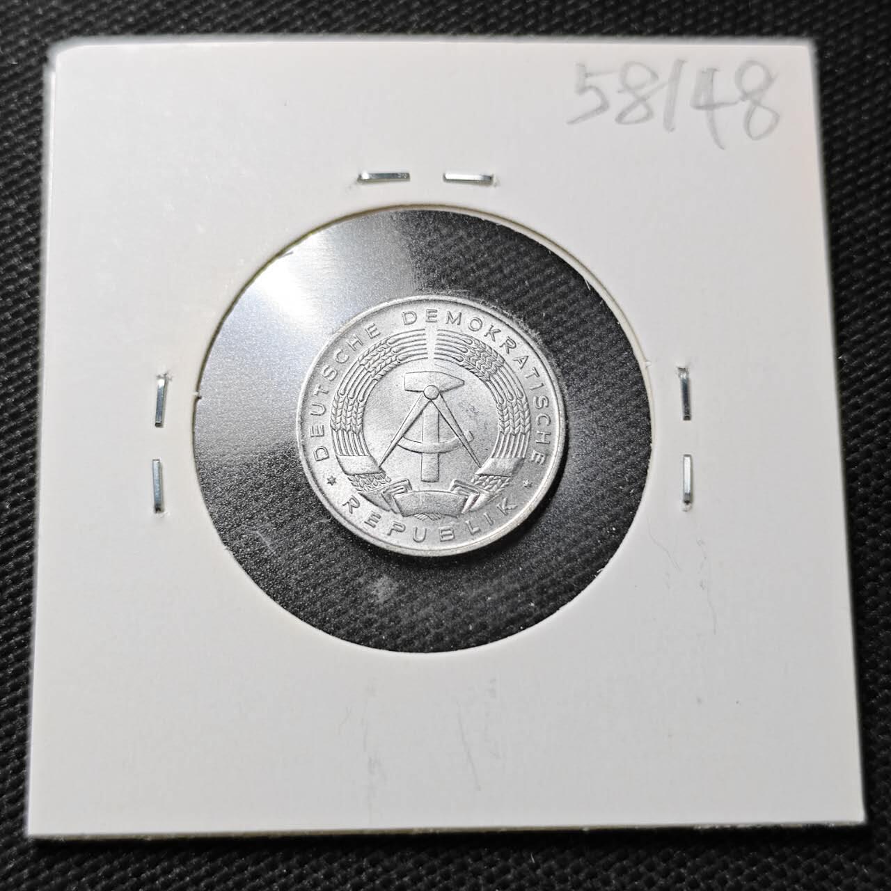 KK钱币收藏小铺  第358场  2月预留时间 周末发货  1968东德1芬尼 好品