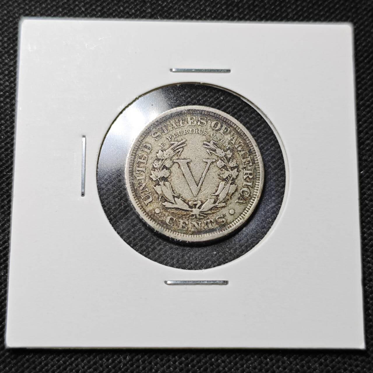 KK钱币收藏小铺  第359场  2月预留时间 周末发货  1901美国5分镍币