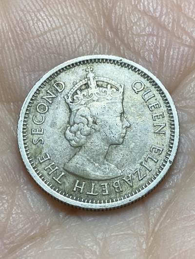 2025年第一百一十七场(总第一百四十三场）外国好品散币(免佣金) 英属加勒比领地1964年10分(伊丽莎白二世青年带冠)