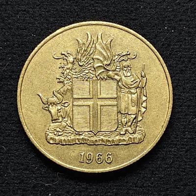【全场包邮】纯粹捡漏拍472场（免费代拍第9场） - 冰岛1966年好品2克朗
