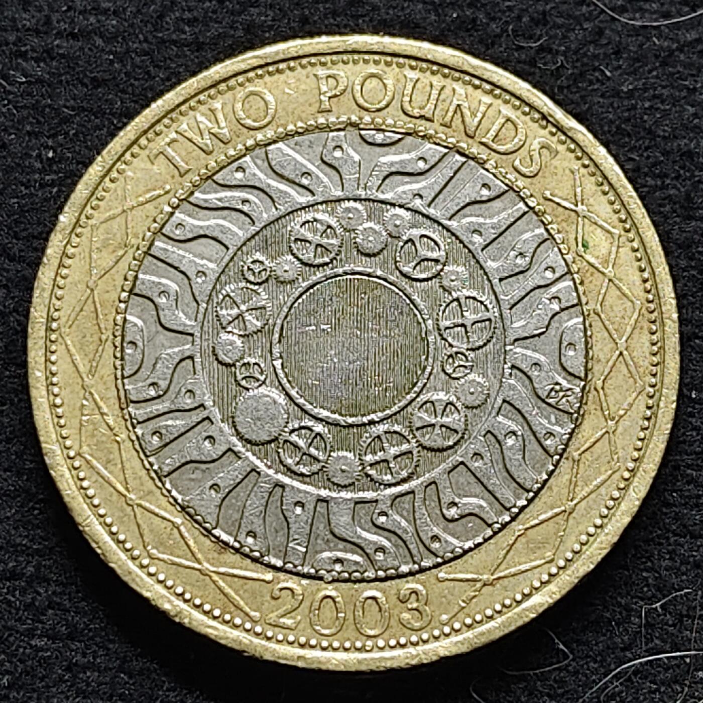 【全场包邮】纯粹捡漏拍472场（免费代拍第9场） 英国2003年2镑机械时代双色币