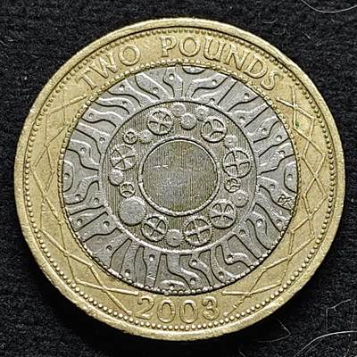 【全场包邮】纯粹捡漏拍472场（免费代拍第9场） - 英国2003年2镑机械时代双色币
