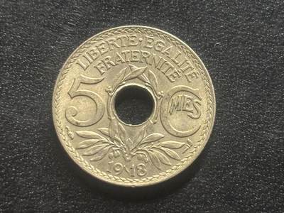 邮泉阁限时拍卖第三十二场 法国硬币专场（硬币在国外。请付邮费6元。） - 第三共和国1918年5分