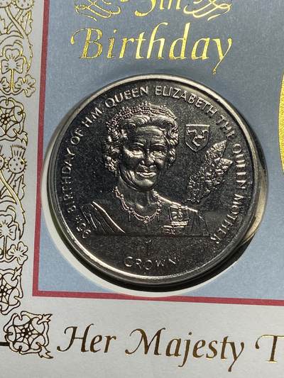 2025年第一百一十七场(总第一百四十三场）外国好品散币(免佣金) 少见邮币封–马恩岛1995年1克朗(1995年伊丽莎白二世女王母亲95岁寿辰纪念封)