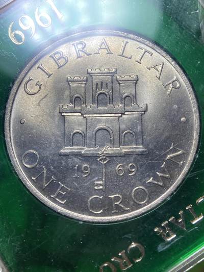 2025年第一百一十七场(总第一百四十三场）外国好品散币(免佣金) 英属直布罗陀🇬🇮1969年1克朗