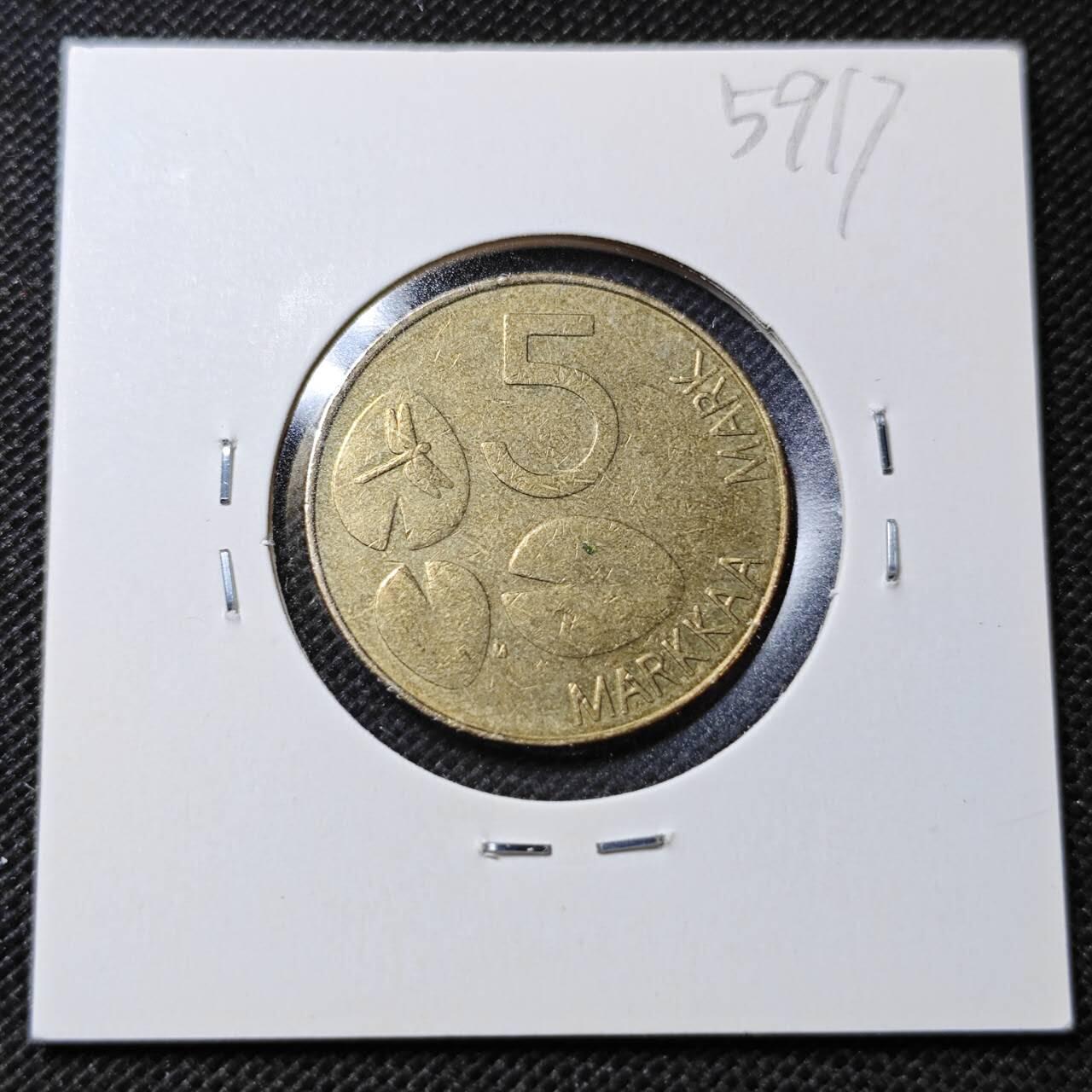 KK钱币收藏小铺  第359场  2月预留时间 周末发货  芬兰5马克