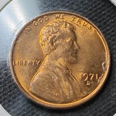 KK钱币收藏小铺  第358场  2月预留时间 周末发货 -  1971美国1分铜币 拆卷品