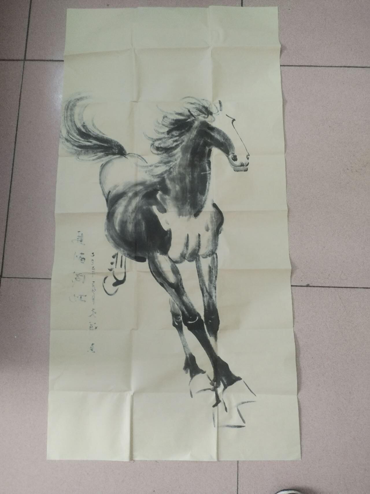 名家字画 陈天祥老师作品 马到成功。纯手绘。100*50cm。