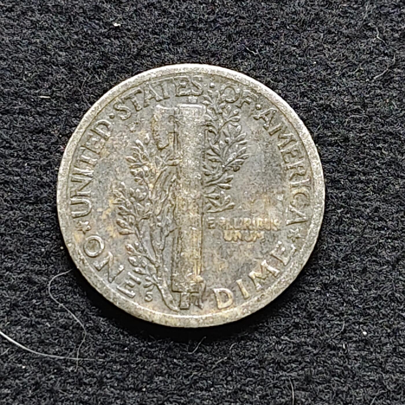 【全场包邮】纯粹捡漏拍472场（免费代拍第9场） 美国1924年小飞人10分银币