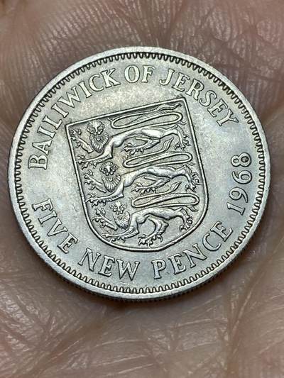2025年第一百一十七场(总第一百四十三场）外国好品散币(免佣金) - 英属泽西岛🇯🇪1968年5新便士