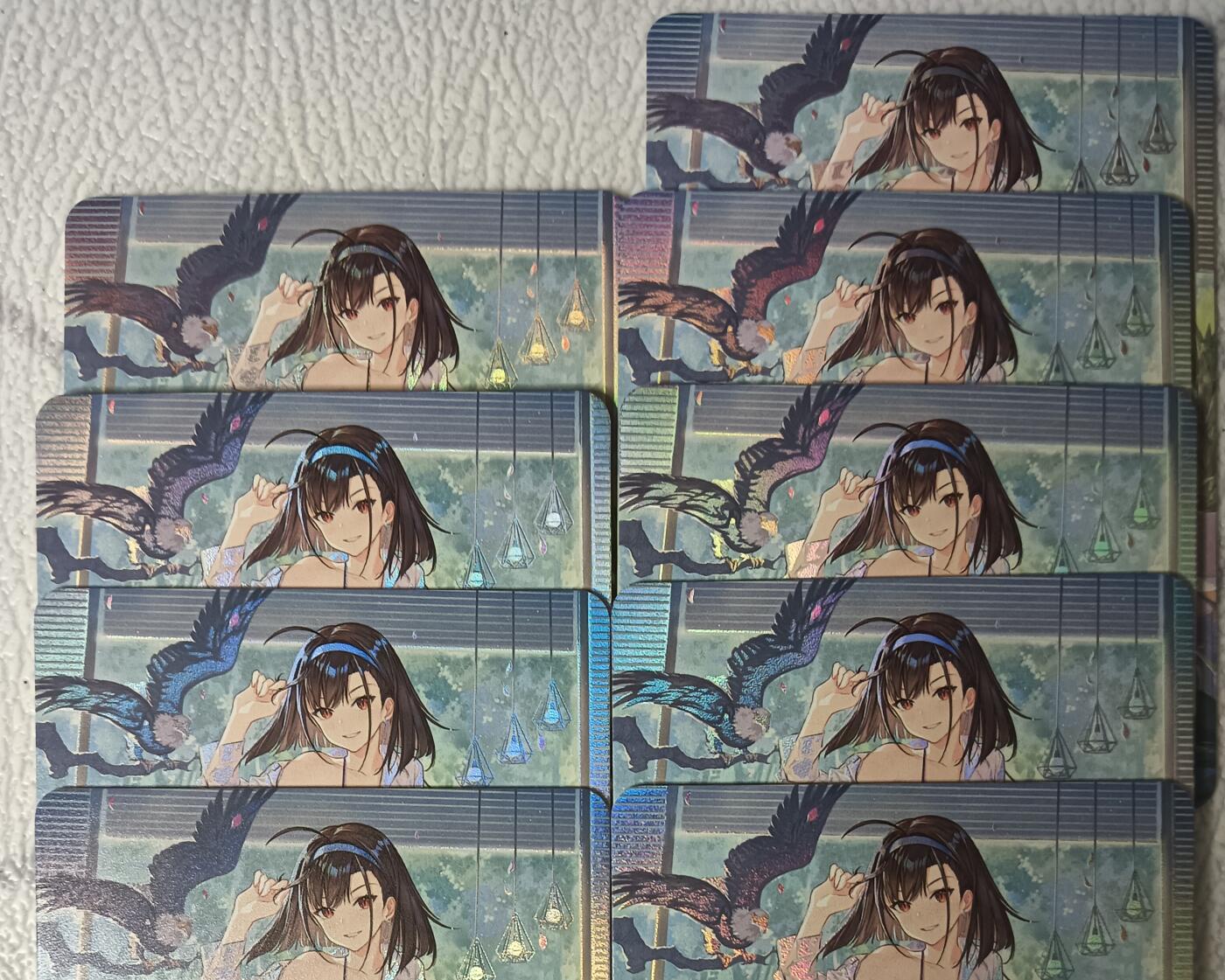 花开卡拍第44期（10月26号周日截拍，品控勿拍!!!拍品不寄存，运费5元，自制卡难免瑕疵，可能存在轻微撞角爆边等出厂瑕疵，品控介意勿拍！） 碧蓝航线 卡牌 9张彩闪