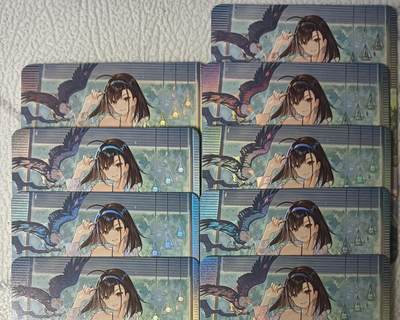 花开卡拍第44期（10月26号周日截拍，品控勿拍!!!拍品不寄存，运费5元，自制卡难免瑕疵，可能存在轻微撞角爆边等出厂瑕疵，品控介意勿拍！） - 碧蓝航线 卡牌 9张彩闪